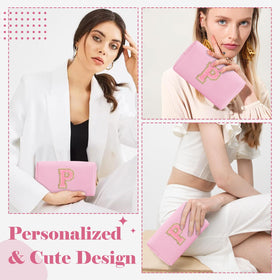 ChaoGreat Pink Makeup Bag open with cosmetics inside