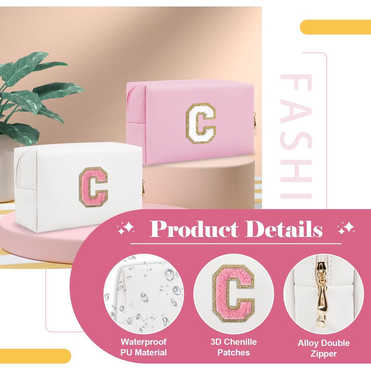 ChaoGreat PU Leather Cosmetic Bag side view