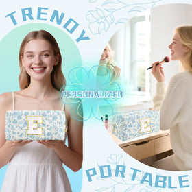 ChaoGreat Quilted Cosmetic Bag with cosmetics inside