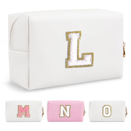 ChaoGreat Small Initial Makeup Bag front view with letter L
