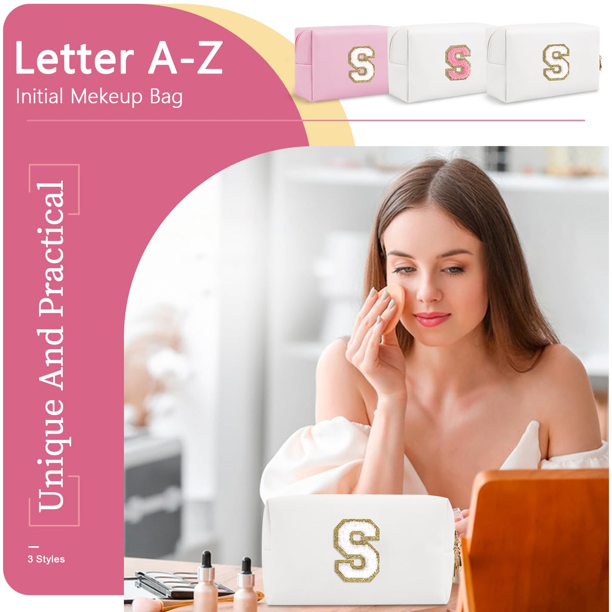 ChaoGreat Small Initial Makeup Bag packaging
