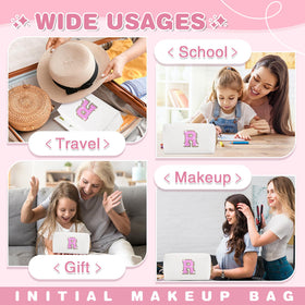 ChaoGreat Small Initial Patch Makeup Bag in a travel setting