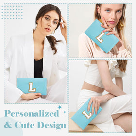 ChaoGreat Small Personalised Initial Makeup Bag displayed on a vanity