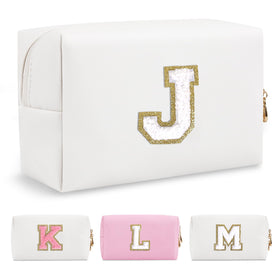 ChaoGreat Small Personalised Initial Makeup Bag Letter J front view