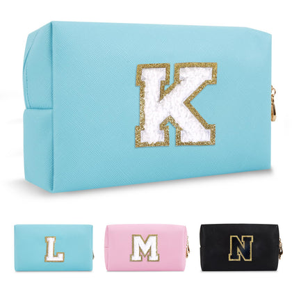 ChaoGreat Small Personalised Initial Makeup Bag Letter K front view