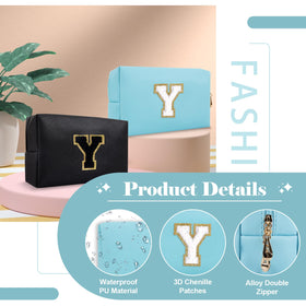 ChaoGreat Small Personalised Initial Makeup Bag Letter Y inside view