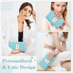 ChaoGreat Small Personalised Initial Makeup Bag open with cosmetics inside