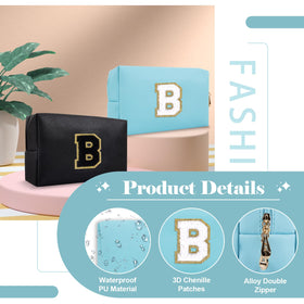ChaoGreat Small Personalised Initial Makeup Bag showing initials detail