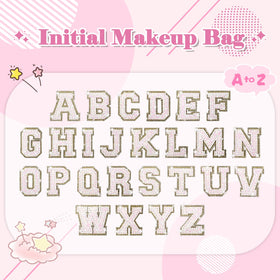 ChaoGreat Small Personalized Initial A-Z Patch Makeup Bag side view