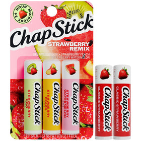 ChapStick Lip Balm Set featuring Strawberry Remix and Classic Strawberry front view