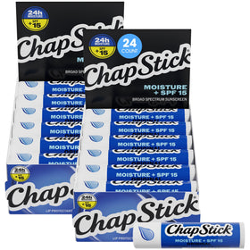ChapStick Moisture + SPF 15 bulk lip balm 24-pack front view