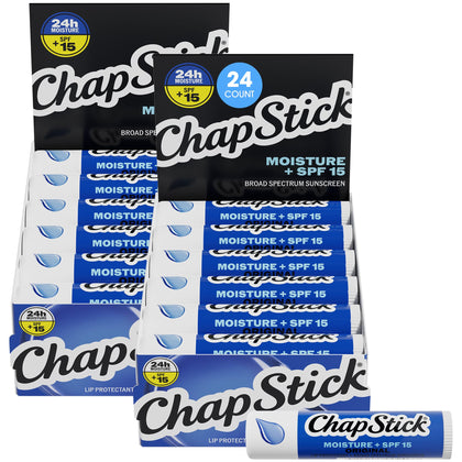 ChapStick Moisture + SPF 15 bulk lip balm 24-pack front view