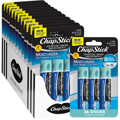 ChapStick Moisturizer 2-in-1 Lipcare Cool Mint front view
