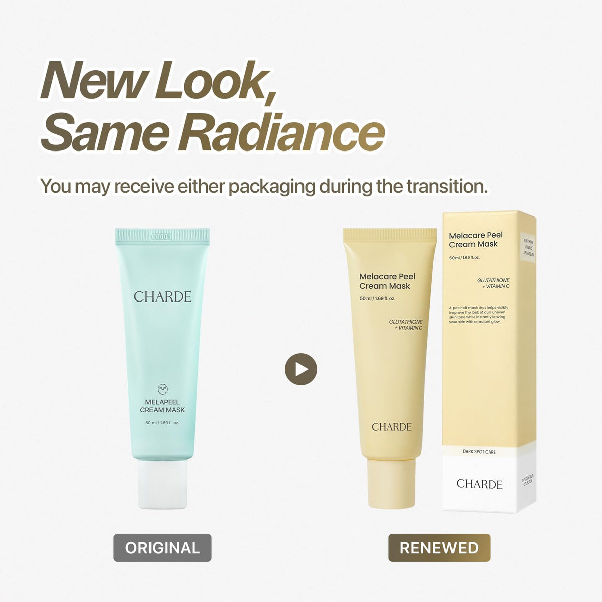 CHARDE Peel Off Cream Mask application on skin