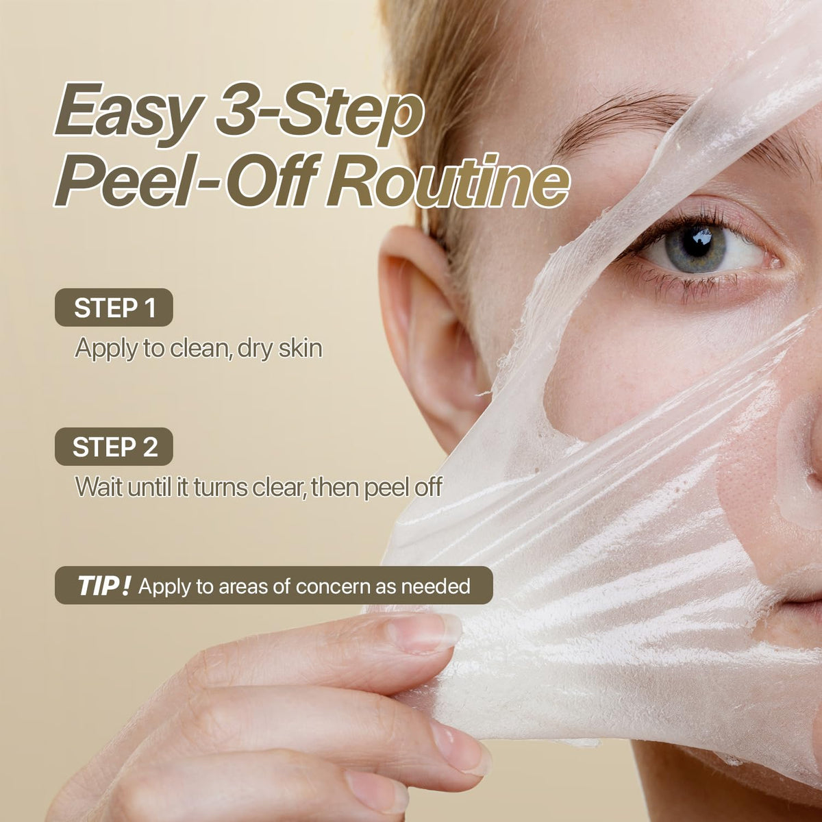 CHARDE Peel Off Cream Mask back view with details
