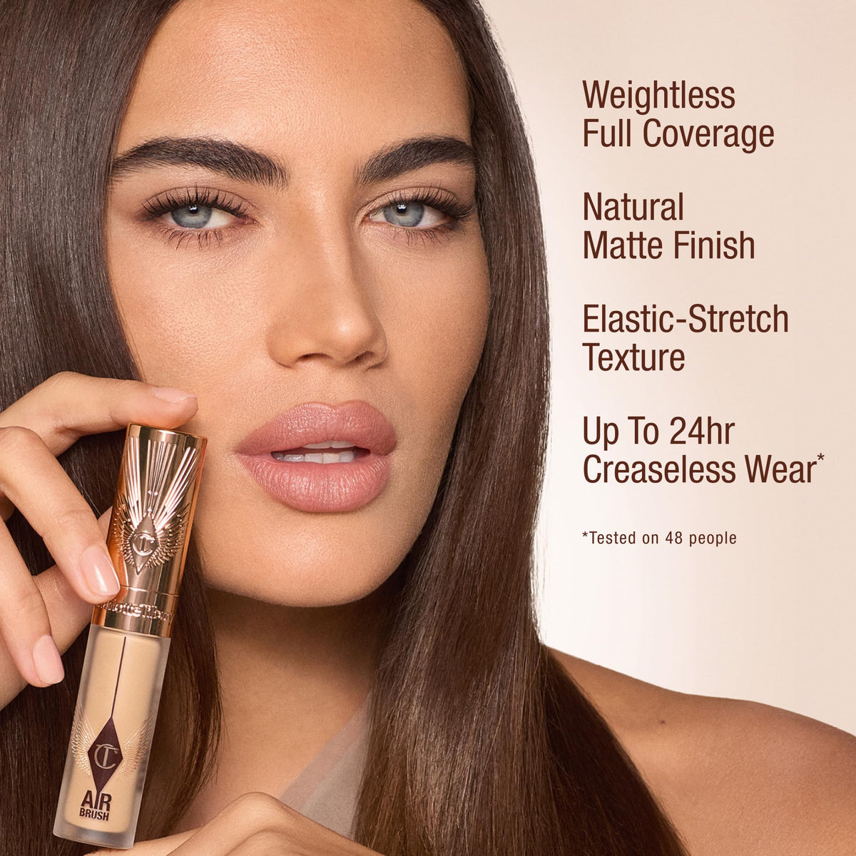 Charlotte Tilbury AIRbrush Flawless Blur Concealer in use on model