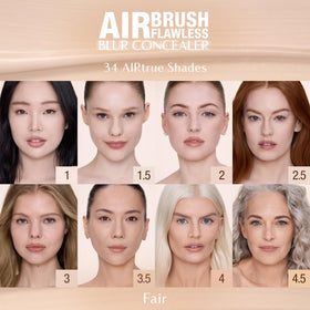 Charlotte Tilbury AIRbrush Flawless Blur Concealer shade range