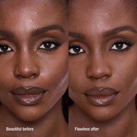 Charlotte Tilbury Airbrush Flawless Finish Blurring Powder on makeup brush
