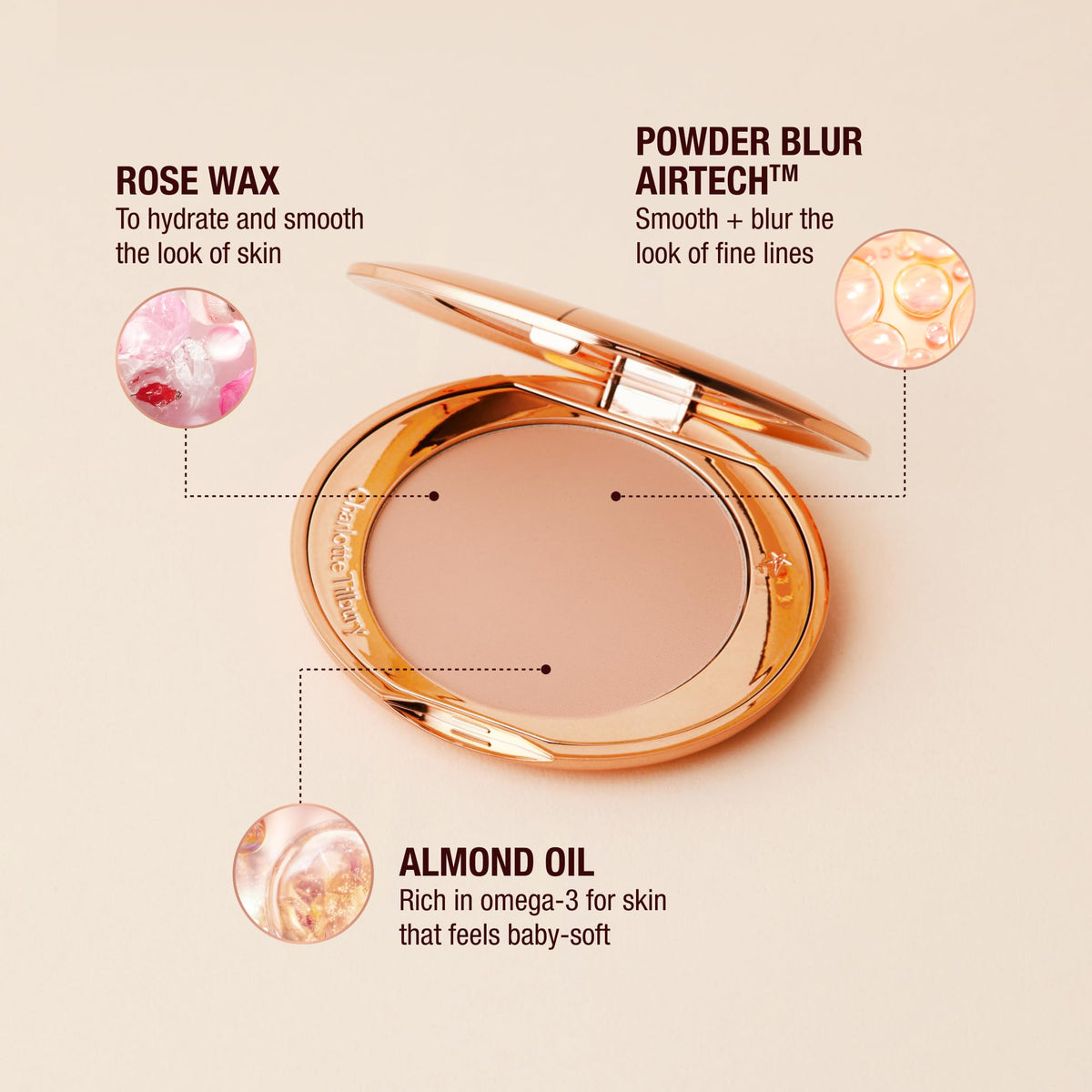 Charlotte Tilbury Airbrush Flawless Finish Powder on vanity