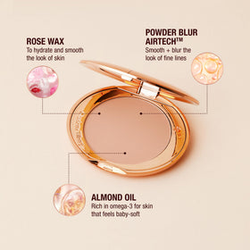 Charlotte Tilbury Airbrush Flawless Finish Powder on vanity