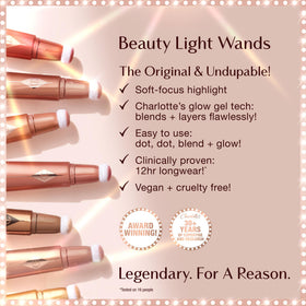 Charlotte Tilbury Beauty Light Wand blended on cheekbones