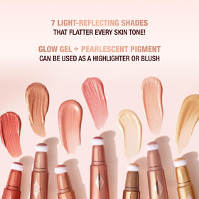 Charlotte Tilbury Beauty Light Wand Liquid Highlighter in use on model