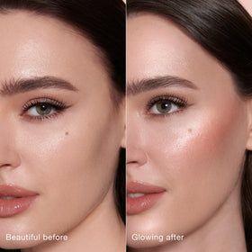Charlotte Tilbury Beauty Light Wand Peachgasm texture on skin