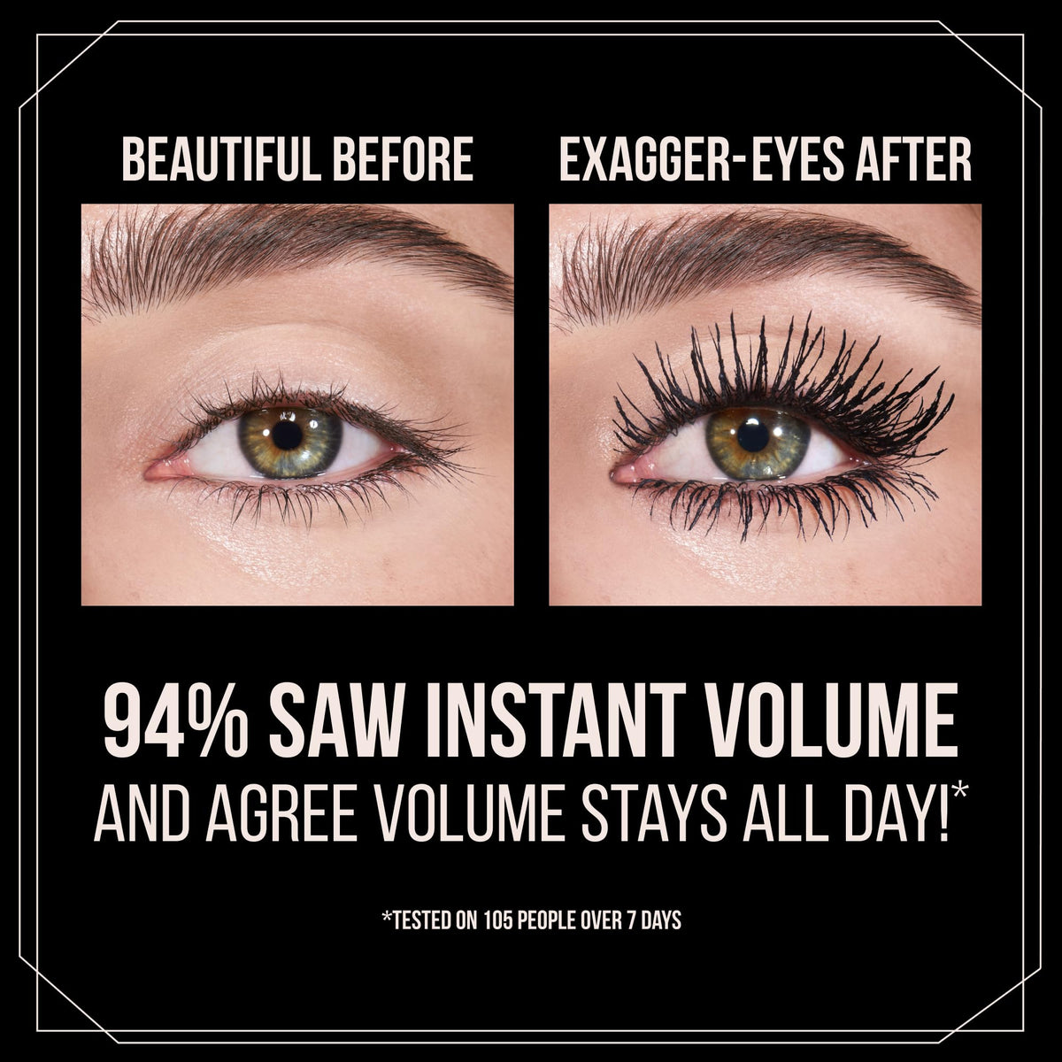 Charlotte Tilbury Exagger-Eyes Volume Mascara in Art Deco inspired packaging