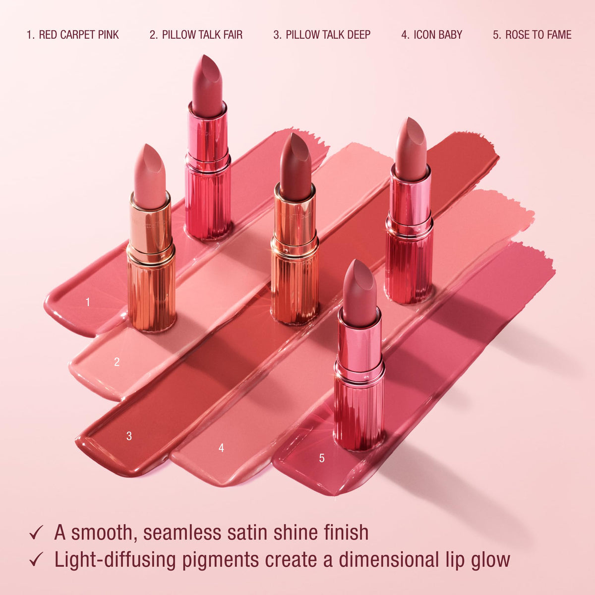 Charlotte Tilbury K.I.S.S.I.N.G Lipstick application with lip brush