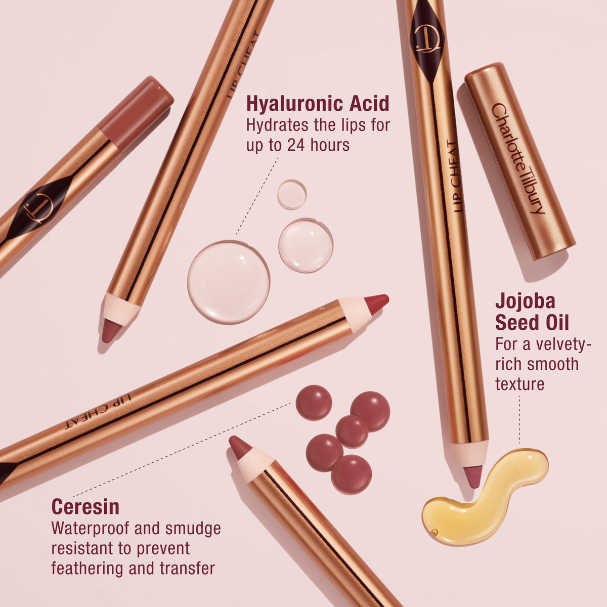 Charlotte Tilbury Lip Cheat Lip Liner in use during makeup application