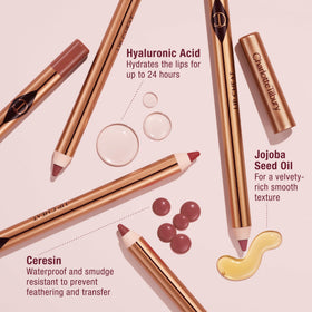 Charlotte Tilbury Lip Cheat Lip Liner in use on model's lips