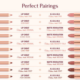Charlotte Tilbury Matte Revolution Lipstick displayed with other makeup products
