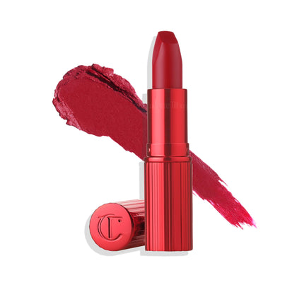 Charlotte Tilbury Matte Revolution Lipstick front view in blue-red shade