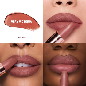 Charlotte Tilbury Matte Revolution Lipstick side view showing angled square tip
