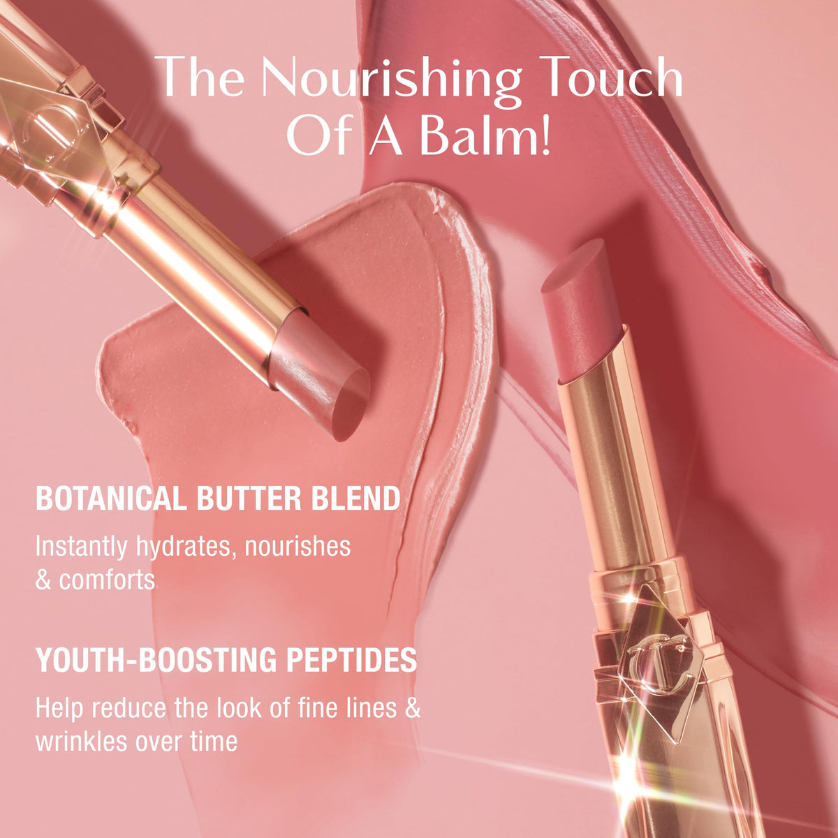 Charlotte Tilbury Pillow Talk Blush Balm Lip Tint close-up