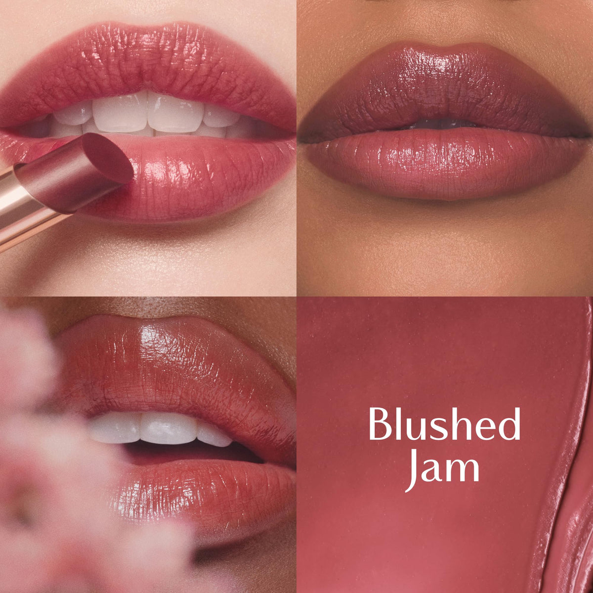 Charlotte Tilbury Pillow Talk Blush Balm Lip Tint swatch on skin