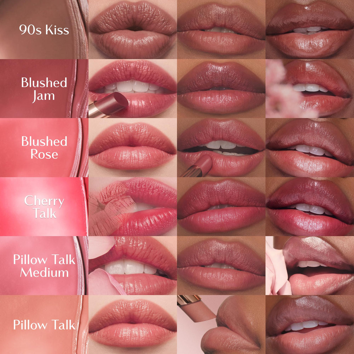 Charlotte Tilbury Pillow Talk Blush Balm Lip Tint texture