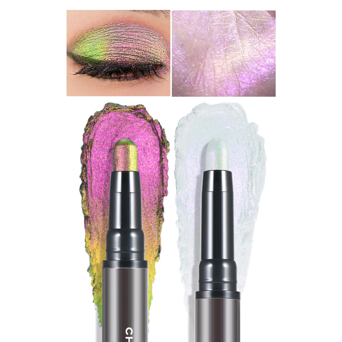 Charmacy Milano Multichrome 2 in 1 Cream Eyeshadow Stick front view