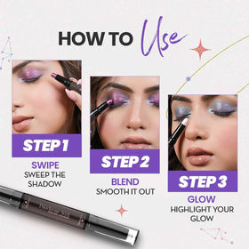 Charmacy Milano Multichrome Eyeshadow Stick with other makeup products