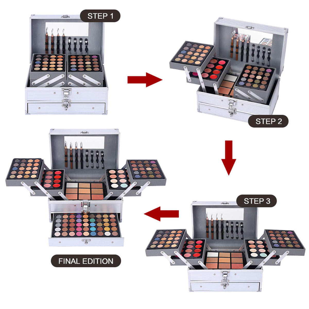 CHARMCODE Makeup Gift Set with eyeliner and eyebrow pencils