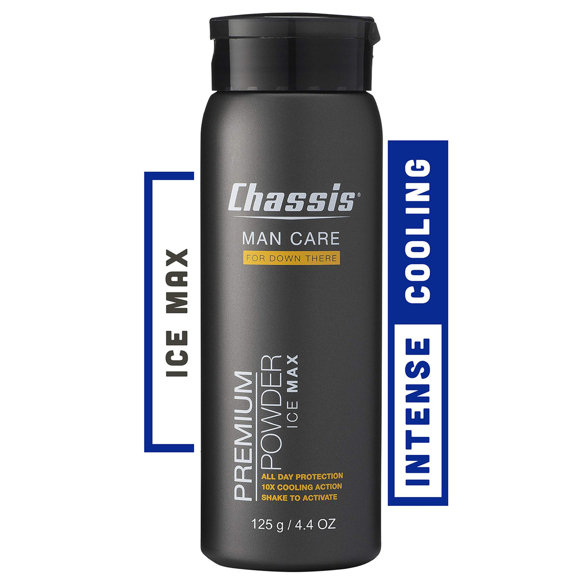 Chassis Ice Max Body Powder for Men front view with packaging