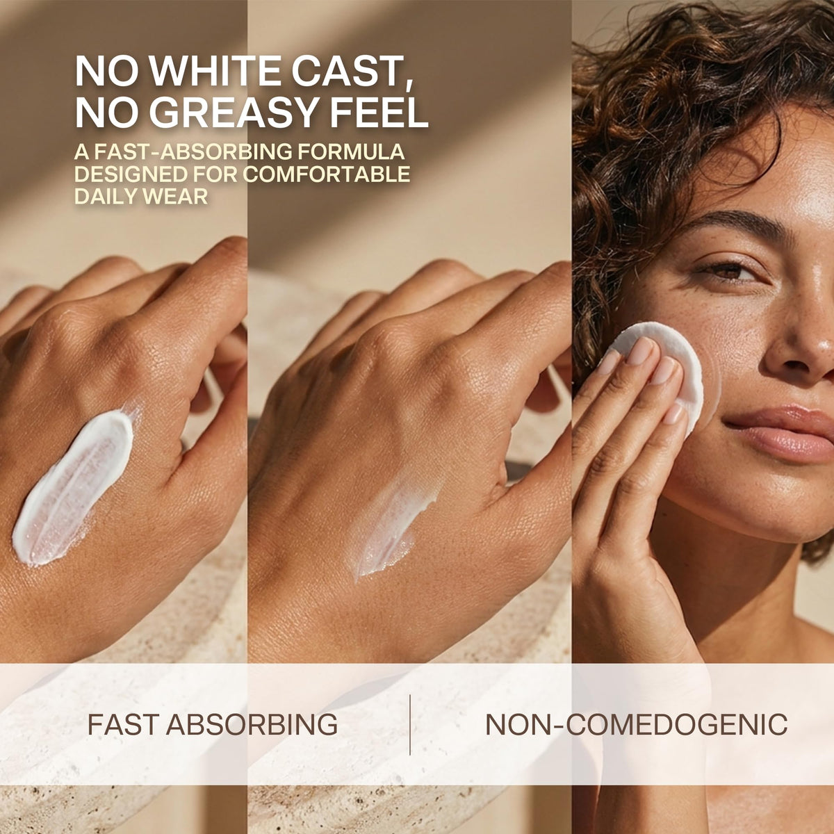 Chaumiere Natural Tallow Sunscreen SPF 50 application on skin
