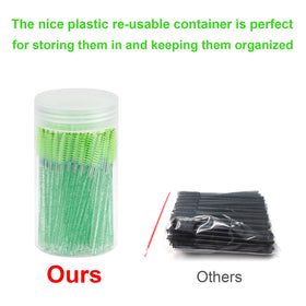 CHEFBEE disposable eyelash brushes in compact travel-friendly container