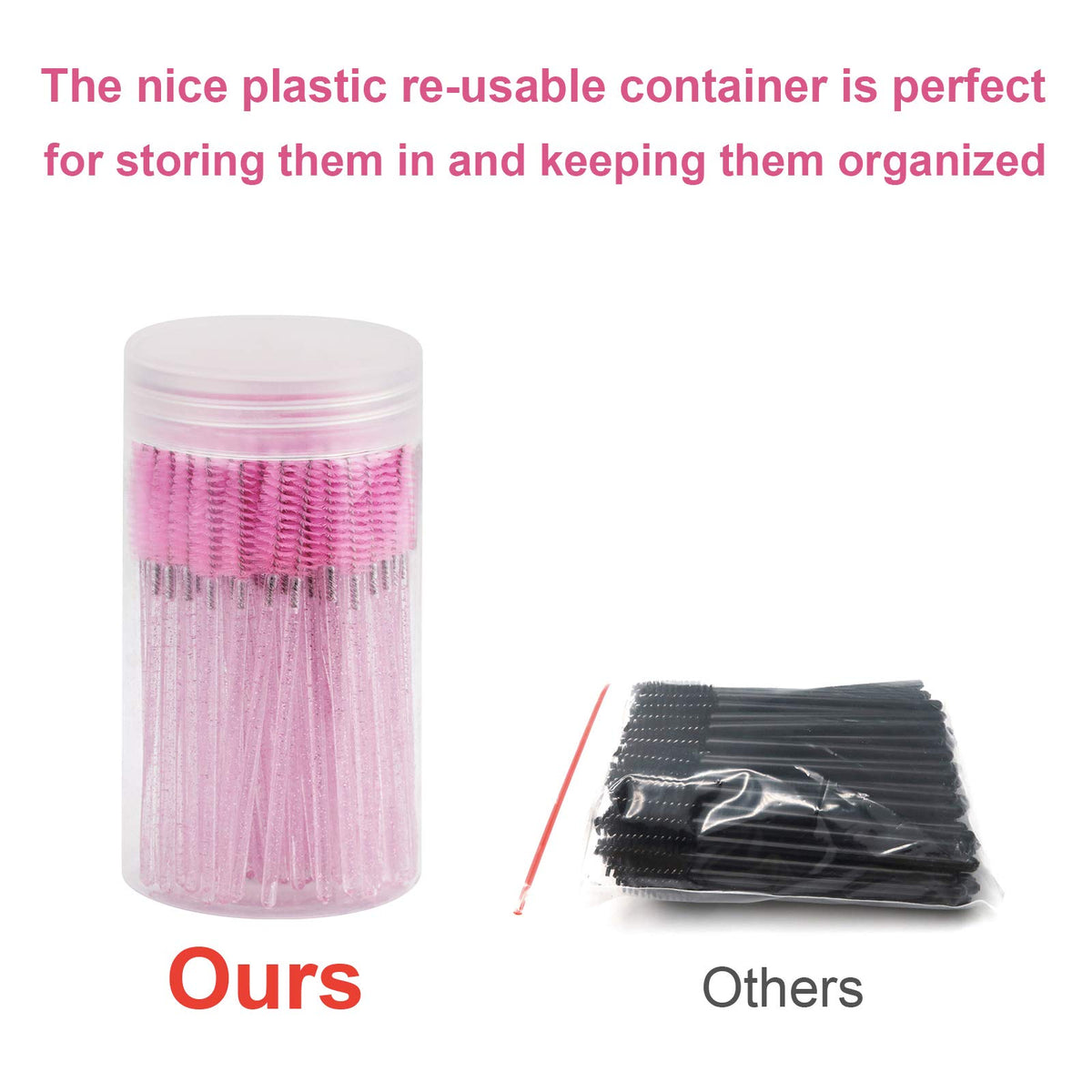 CHEFBEE disposable eyelash spoolies brush in hand