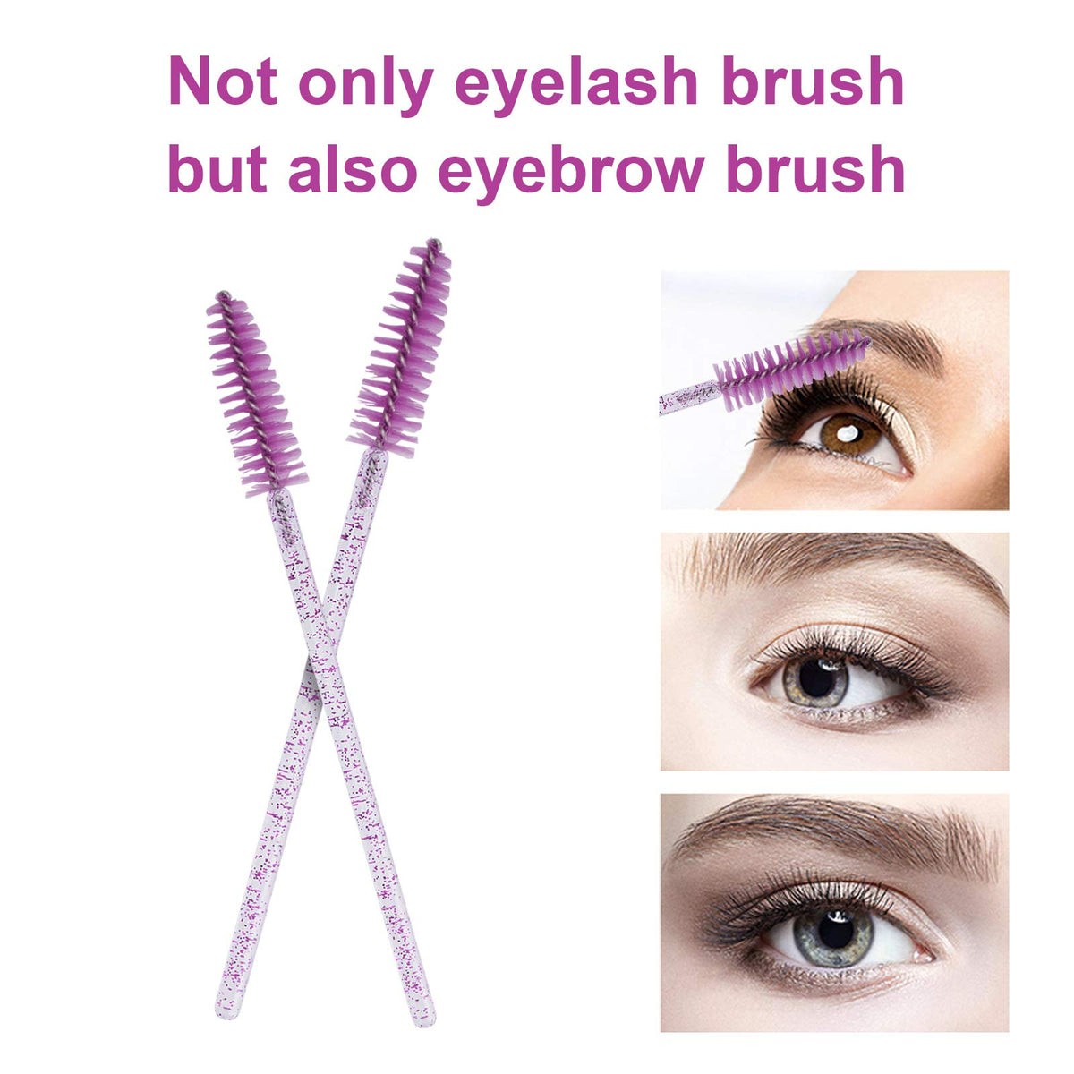 CHEFBEE disposable eyelash spoolies in purple container