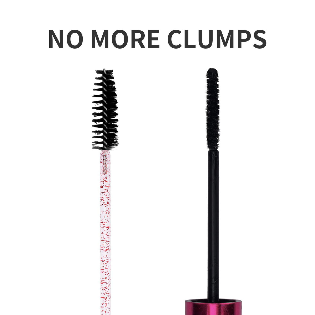 CHEFBEE eyelash spoolie brush demonstrating mascara application
