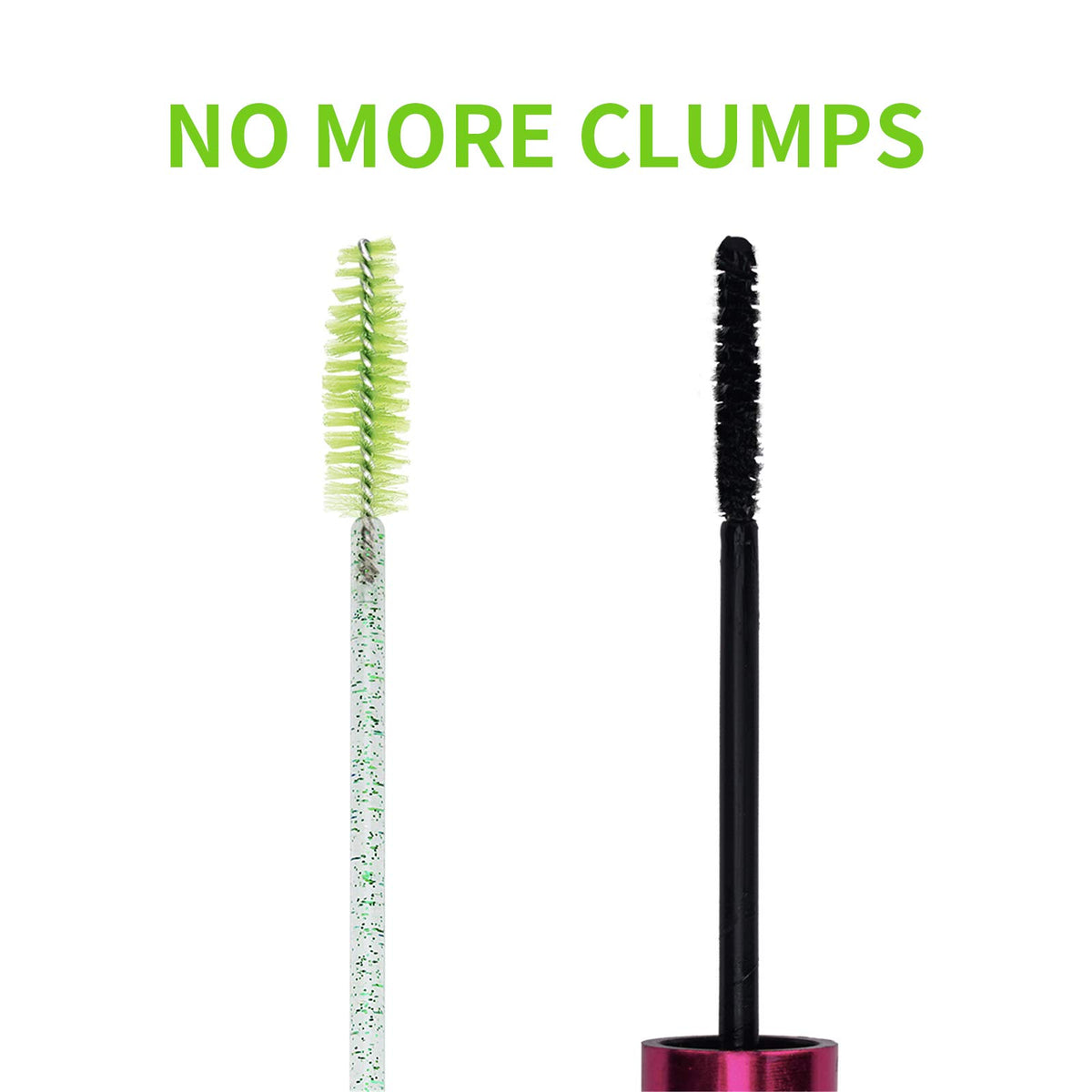 CHEFBEE eyelash spoolies brushes with sturdy crystal plastic handles