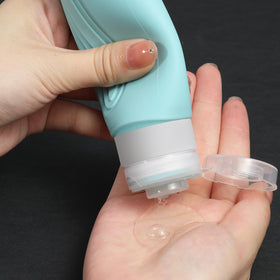 CHEODIN Travel Bottle close-up showing flow-control hole