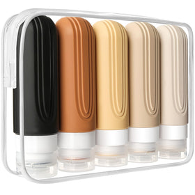CHEODIN Travel Bottles for Toiletries 5 Pack front view