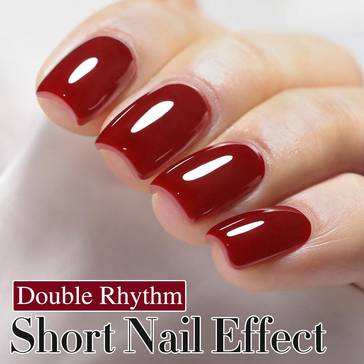 Cherry Red A1489 gel polish bottle with label